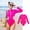 Hot Pink, variant on Liyamei Solid Color Bikini Swimsuit For Teen Girls And Juniors Monokini Bathing With Adjustable Straps Girls One Piece Swimsuits for Size 15-16 Years