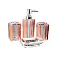 thumbnail image 2 of 4Pcs Bath Accessory Toothbrush Cup Acrylic Toilet Accessories Set Transparent Soap Dish Toothbrush Holder for Bathroom Decoration Rose, 2 of 8