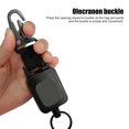 thumbnail image 4 of Mini Buckle Key Chain, Easy Pull Buckle Keychain High Resilience ABS and Wire Rope  for Travel Black, 4 of 7