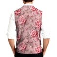 thumbnail image 4 of Valentine's Day Sweater Vest for Men V-Neck Sleeveless Button Up Cardigan Valentines Vest Sweater, 4 of 7