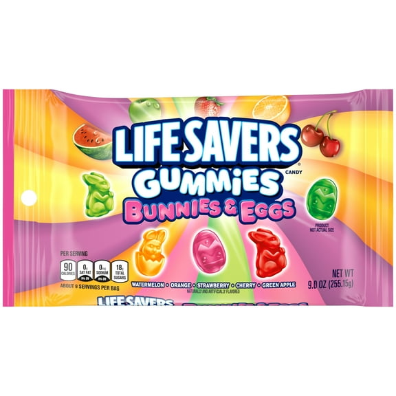 Life Savers Gummies Bunnies & Eggs Easter Candy Assortment - 9 oz Bag