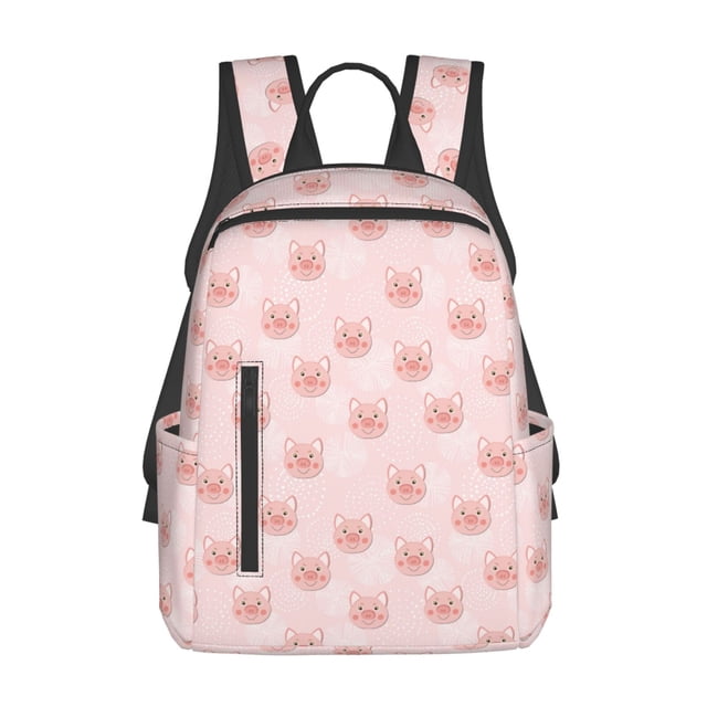 Fotbe Cute Pig Face Mochila Ligera para Hombres y Mujeres - Duradera y Resistente al Agua, Ideal para Escuela, Trabajo, Viajes y Uso Diario