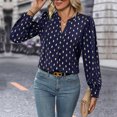 thumbnail image 2 of BLVB Womens V Neck Puff Long Sleeve Tunic Blouses Fall Tops Dressy Casual Elegant Office Work T-Shirts, 2 of 3