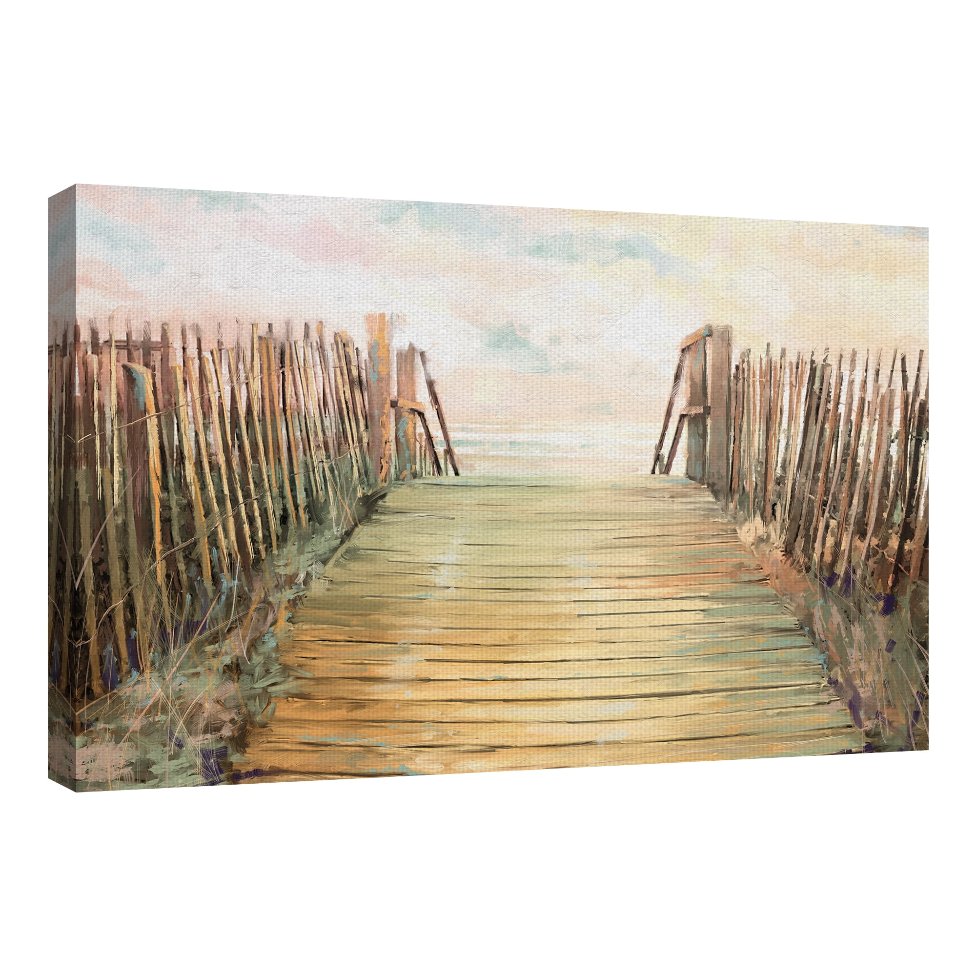 Fine Art Canvas Passage Bridge to the Shore by Studio Arts Canvas Art Print
