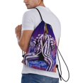 thumbnail image 3 of Bolsa con cordón Beetlejuice Classic, plegable, para deportes, fitness, unisex, para viajes en la playa, mediana, 3 of 8