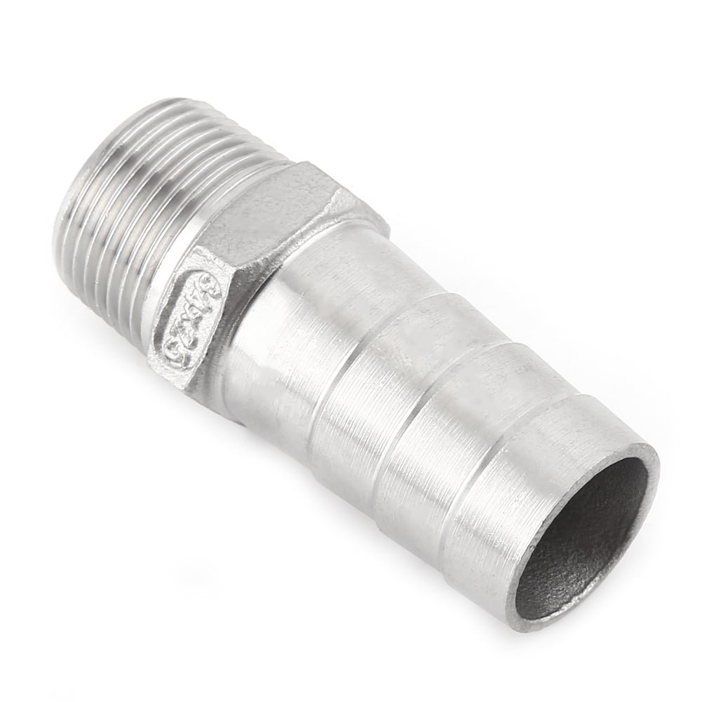 Durable Stainless 8mm Hose Barb Tail 1/8" NPT Male Straight Connector Fitting 