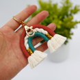 thumbnail image 1 of Weaving Rainbow Keychain Cute Keychains for Women Handmade Rainbow Macrame Tassel Key Chain Keychain Pendant Keyring heqiyong LED, 1 of 2