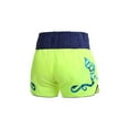 thumbnail image 4 of Raenseen Kids Boys Boxer Shorts Patchwork Metallic Embroidery Wide Waistband Side Slit Boxing B Fluorescent Green XS, 4 of 9