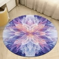 thumbnail image 4 of Kaleidoscope Mandala Colorful Floral Boho Floral Medallion Round Rug - Small Round Area Rug, Soft Non-Slip Machine Washable Bedroom Mat Indoor Accent Entry Carpet for Office Desk Dorm Hallway, 4 of 6