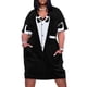 thumbnail image 1 of Vestido holgado de esmoquin para mujer traje elegante de noche con bolsillos para verano, 1 of 7