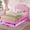 Pink, variant on Twin Size Bed Frame with Upholstered Headboard and LED Lights,Crystal Button,Velvet Princess Platform Bed for Girls, Solid Wooden Slats, Easy Assembly, Pink