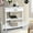 Milk White, variant on 3 Tier Milk White Corner Table, 33.8'', Solid Wood Legs For Long-term Use 33.8'' Small Space Triangle Table With - End Living Room, Bedroom, Bathroom, Corridor, Balcony Simple Assembly