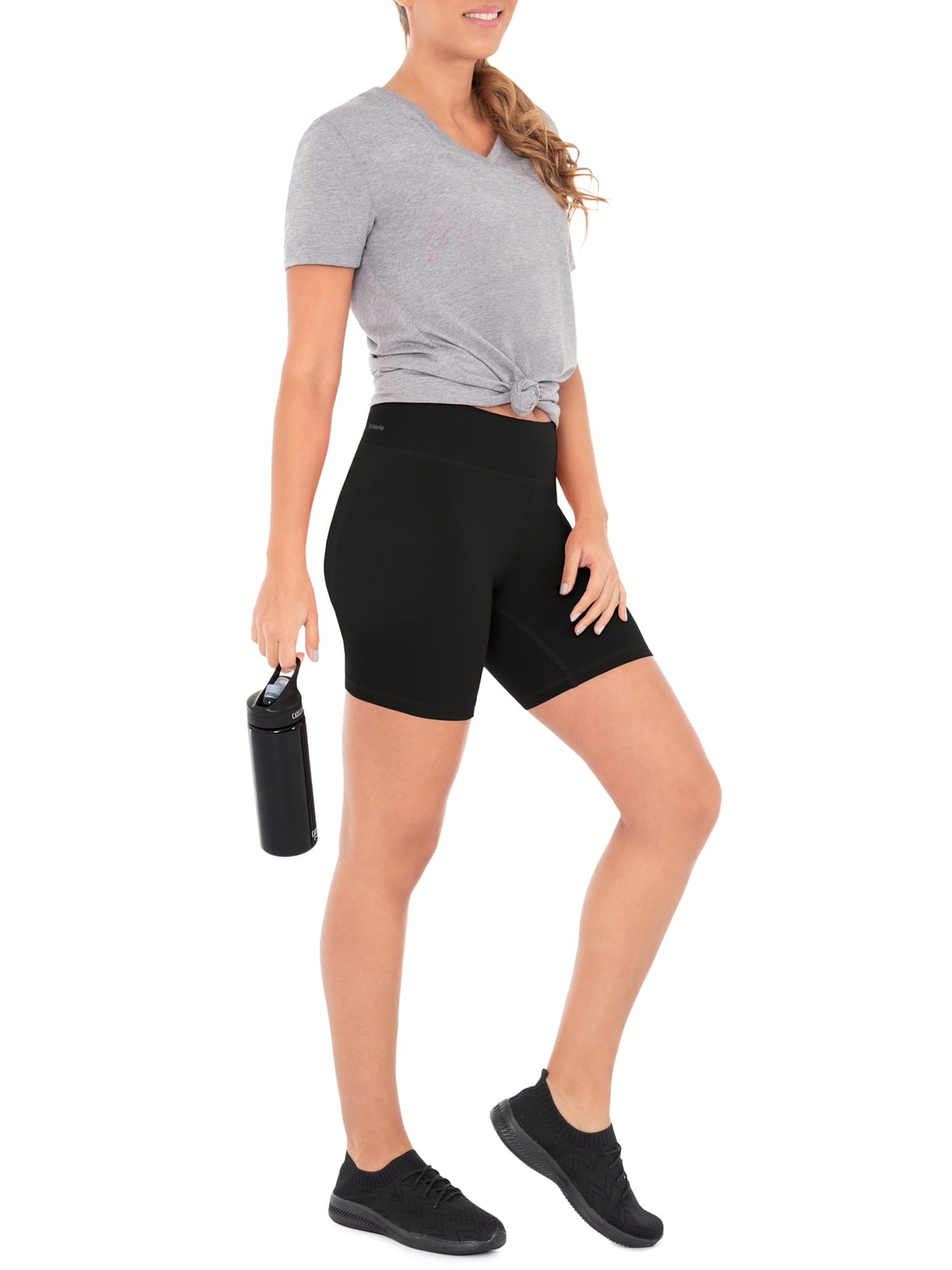 Athletic Works Women's Active Dri-Works Bike Shorts, 2-Pack, Sizes S-XXL