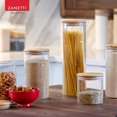 thumbnail image 2 of Zanetti - Juego de 5 Recipientes Herm&eacute;ticos de Cristal con Tapa de Madera de Bamb&uacute; para Almacenamiento de Alimentos, 2 of 9
