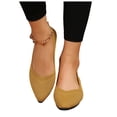 thumbnail image 5 of DIVVce Knit Pointed Toe Ballet Flats For Women Closed Toe Slip On Comfortable Office Casual Footwear, 5 of 5