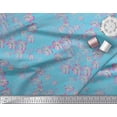thumbnail image 2 of Soimoi Blue Cotton Duck Fabric Poppy Anemone Floral Print Fabric by Yard 44 Inch Wide, 2 of 3