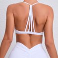 thumbnail image 4 of Elainilye Fashion Bras For Women Yoga Sports Bra Full Coverage Bra Solid Casual Minimizer Bras Strap Vest Intimates,White, 4 of 4