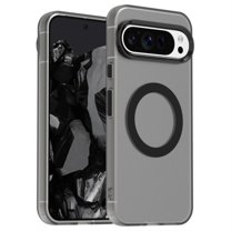 ELEHOLD Case for Google Pixel 9 / 9 Pro Magnetic Shockproof Case Slim Matte Transparent Rugged Cover, Skin Friendy Feel, Compatibel with MagSafe, Black