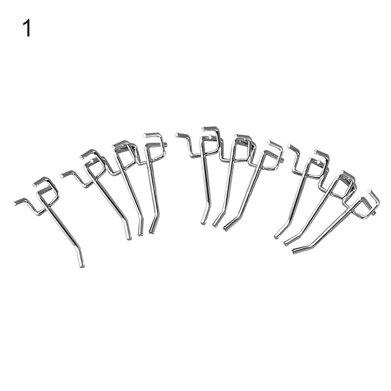 SSWBasics 10 inch Chrome Peg Hook for ¼ inch Pegboard - Pack of 60