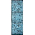thumbnail image 2 of Unique Loom Bosphorus Imperial Rug Black and Blue/Black 2' x 6' 1" Runner Border Bohemian Perfect For Bathroom Hallway Mud Room Laundry Room, 2 of 3