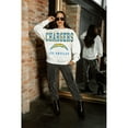 thumbnail image 5 of Women's Gameday Couture  White Los Angeles Chargers  Sunday Drives Oversized Crewneck Pullover Sweatshirt, 5 of 7