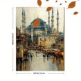 thumbnail image 3 of Abstract Blue Mosque Istanbul Canvas Turkish Landmark Home Wall Decor Print, 3 of 8