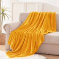 thumbnail image 4 of Soft Throw Blanket, 127 X 178 Cm Fleece Velvet Blanket For Sofa Settees, Fluffy, 4 of 9