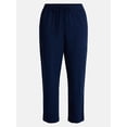 thumbnail image 5 of Time and Tru Women's Tapered Linen Blend Pants, Sizes XS-XXXL, 5 of 5