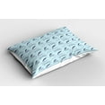 thumbnail image 2 of Ambesonne Nautical Pillow Sham 2 Pack, Waves Dolphins Starfish, 36"x20", Pale Blue Pale Blue, 2 of 3