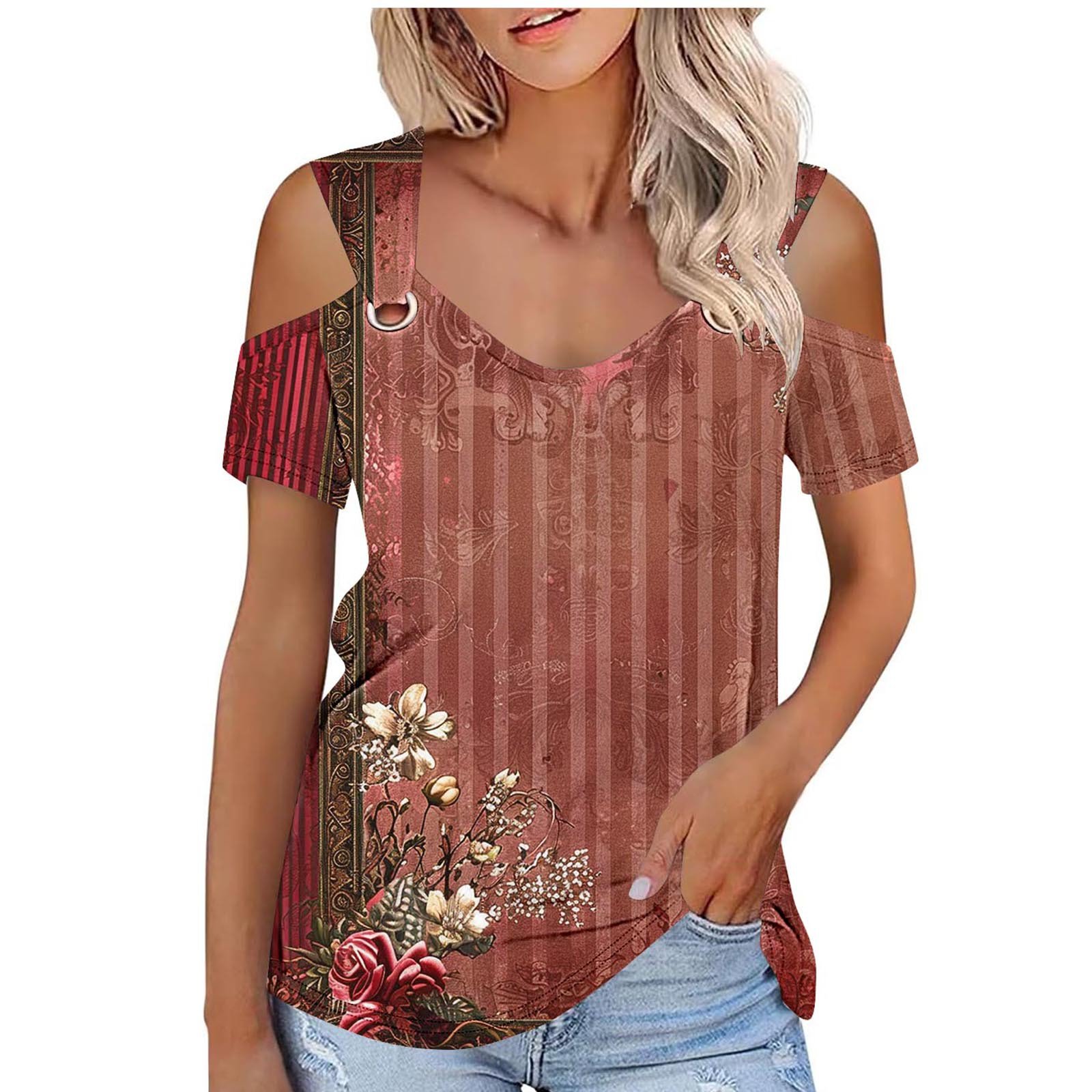 My Orders Lightweight Tops & Blouses Plus Size Womens Shirts Short Sleeve Workout Shirts Women Women Short Sleeve Tops Dressy Casual Workout Tank Tops for Women Built In Bra