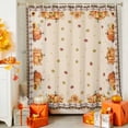 thumbnail image 4 of Shower Curtain 48"W x 72"L Autumn Thanksgiving Pumpkins Beige Fabric Shower Curtains Set with Hooks Water Repellent Bathroom Curtains Machine Washable Bathroom Accessories, 4 of 6