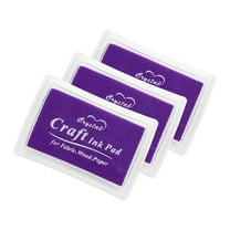 Uxcell 3pcs Finger Ink Pad for Rubber Stamps Craft, 15 x 24" Washable Pigment Ink Pad Stamps for Footprint Handprint Stamping Paper Wood Fabric Scrapbooking, Blue Purple