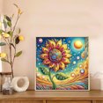 thumbnail image 5 of 5D DIY diamond art painting kit, sunflower special shape diamond canvas, that can relieve stress and relax and can be used for home wall decoration, 5 of 7