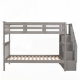 thumbnail image 5 of Twin Size Metal Storage Bed Frame with No Box Spring, Gray for Bedroom, 5 of 12