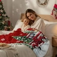 thumbnail image 4 of Christmas Red Truck Flannel Blanket for Bed,Travel and Camping, Winter Car Deer Xmas Trees Snowflakes Super Soft Cozy Blanket for All Seasons 40"x50", 4 of 9