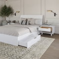 thumbnail image 4 of Nexera Ensemble de Chambre à Coucher à Rangement Double 4 Pcs, Blanc, Grand Lit, 4 of 6