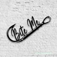 thumbnail image 2 of Craftnamesign Bite Me Fishing Metal Wall Art LED Light, Fishing Hook Sign Home Decor, 2 of 5