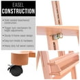 thumbnail image 5 of U.S. Art Supply Wooden H-Frame Studio Easel with Artist Tray, Wheels - Adjustable Mast Beechwood Stand, Holds 48" Canvas, 5 of 5