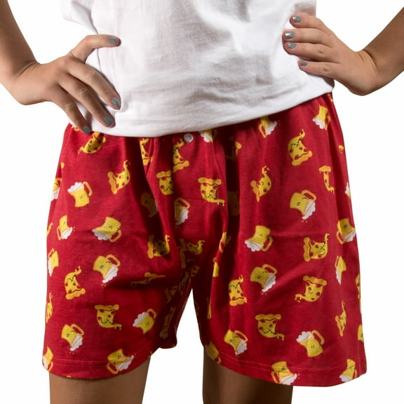 Pavilion Gift Company - Beer and Pizza - XS Red Unisex Boxers