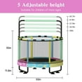 thumbnail image 6 of LinkRomat Round Trampoline for Kids, Indoor & Outdoor Toddler Trampoline with Enclosure, Adjustable Height Handrail & Durable Designs for Boys & Girls, 450lbs Capacity, 7-in-1, 55", 6 of 10