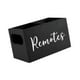 thumbnail image 5 of Caja de almacenamiento rústica para control remoto con 2 compartimentos para mesa y cama Negro, 5 of 9