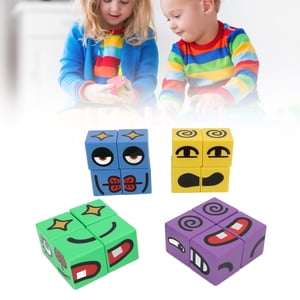 Expressions Matching , Blocs de bâtiments interactifs à changement de visage Portables pour les enfants