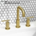 thumbnail image 2 of PARLOS 2-Handle Widespread Bathroom Sink Faucet with Metal Pop-up Drain and Supply Hoses, Brushed Gold, 2 of 7