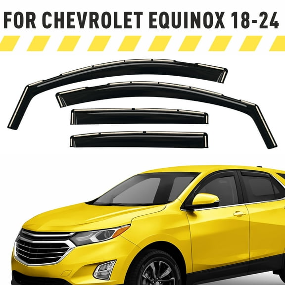 AEROGUYS In-Channel Window Deflectors Extra Durable Window Visors Rain Guards Fit for Chevrolet (Chevy) Equinox 2018-2024, Sun Visors, Wind Deflectors, Vent Visors, Car Accessories - 4pcs. AG0008