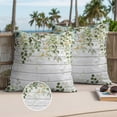 thumbnail image 3 of Sage Green Eucalyptus Leaves Outdoor Pillow Covers 20x20 Set of 2,Waterproof Patio Throw Pillowcase Protectors,Summer Botanical Weeping Wooden Decorative Pillow Shams Cushion Covers for Bed Couch, 3 of 8
