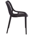 thumbnail image 4 of Safavieh Leila Polyethylene Outdoor Dining Side Chair - Set of 2, Black, 4 of 11
