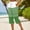 Green, variant on Zysthvn Casual Womens Capris Cropped Straight Leg Summer Polka Dot Striped Pants Women Drawstring with Pockets Button Loose
