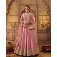 thumbnail image 2 of Party Wear Pakistani Anarkali Gown Dress Indian Designer Salwar Kameez Suits ( Light Pink, 4XL - 50 ), 2 of 6
