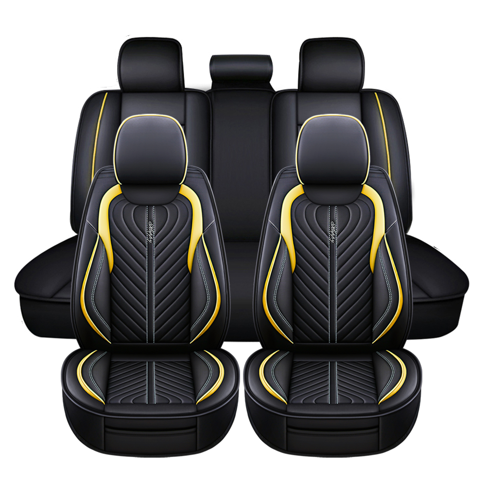 ALLTIMES PU Leather Full Set 5 Seat Covers For Jeep Renegade 2015-2022 – Black
