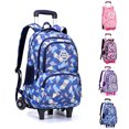 thumbnail image 2 of Rolling Backpack 6-Wheel Large Capacity Wheeled Backpack School Bag for Kids, 2 of 3